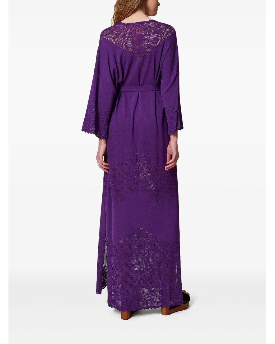Twinset Purple Belted Dress