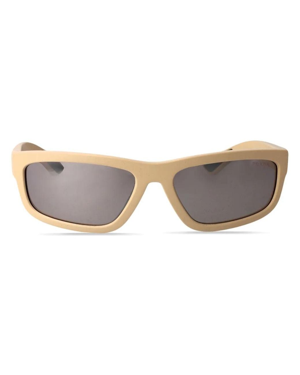 Prada Linea Rossa Gray Rectangle-Frame Sunglasses for men