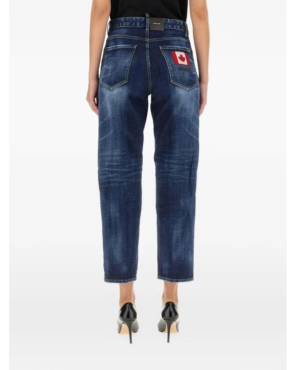 Jeans Con Applicazione Boston di DSquared² in Blue