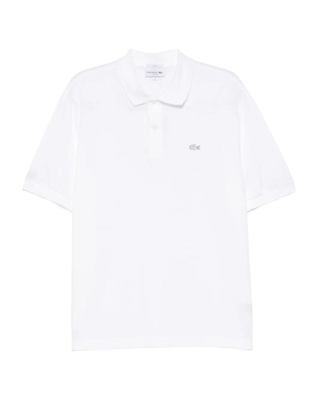 Lacoste White Logo-Embroidered Polo Shirt for men