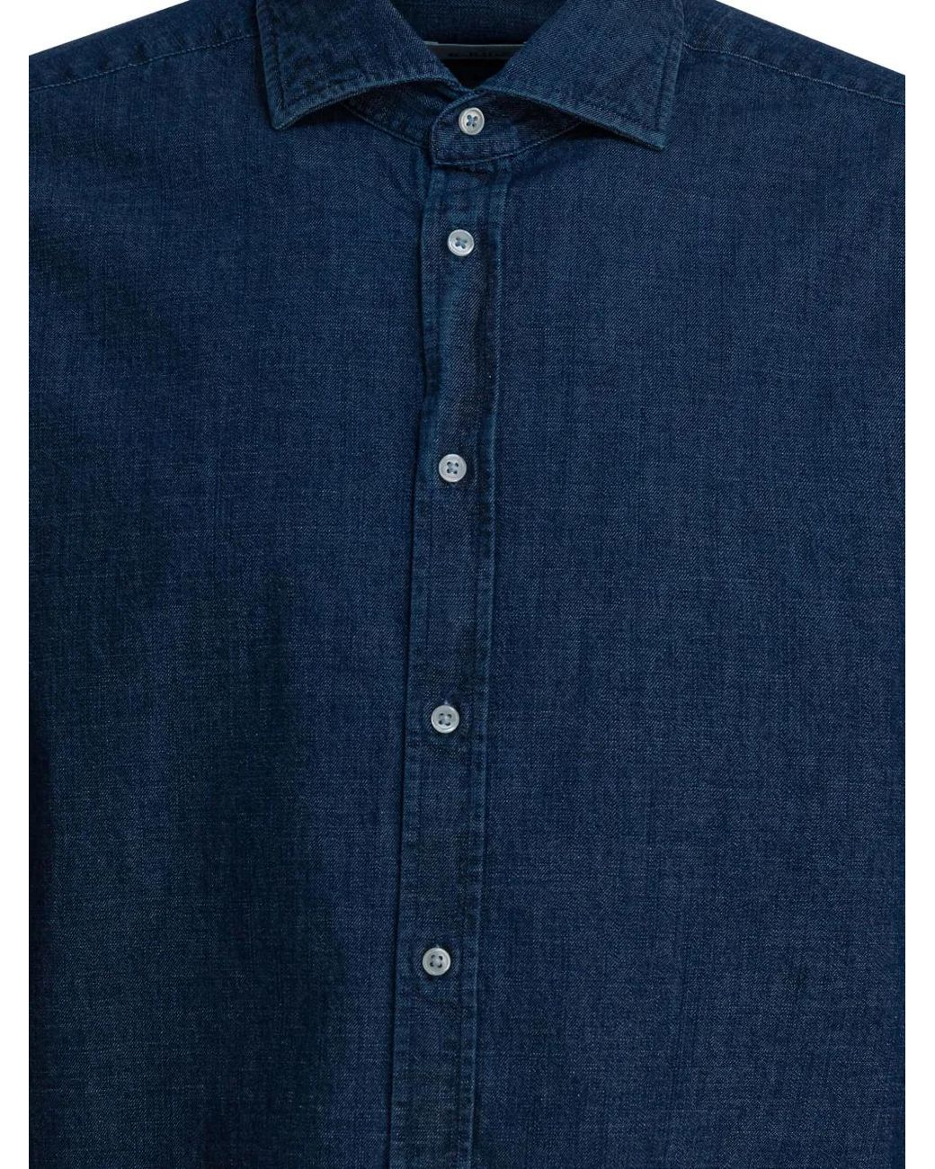 B.D. Baggies Blue Buttoned Cotton Shirt for men