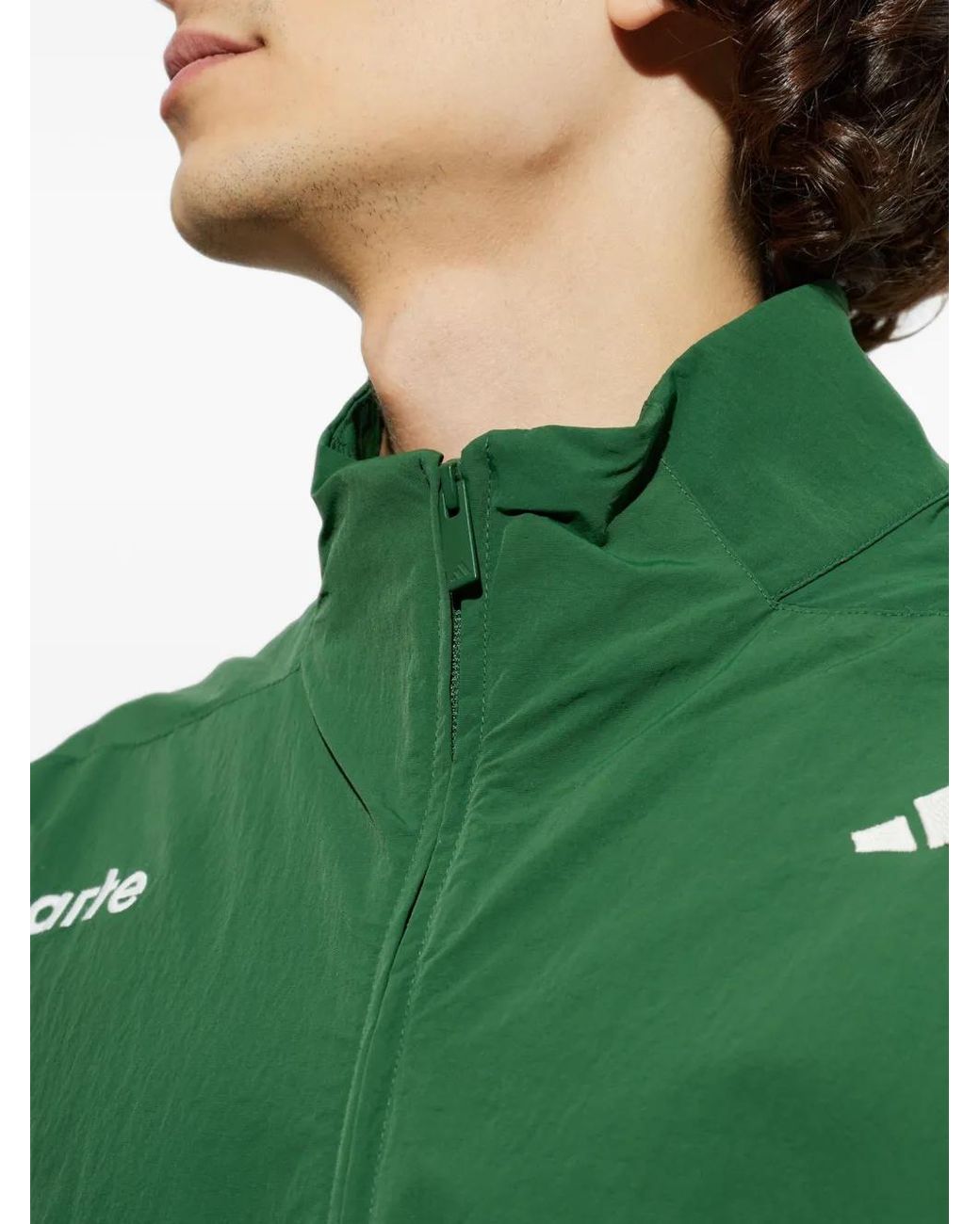Adidas Green X Arte Antwerp Logo-Embroidered Full-Zip Sweatshirt