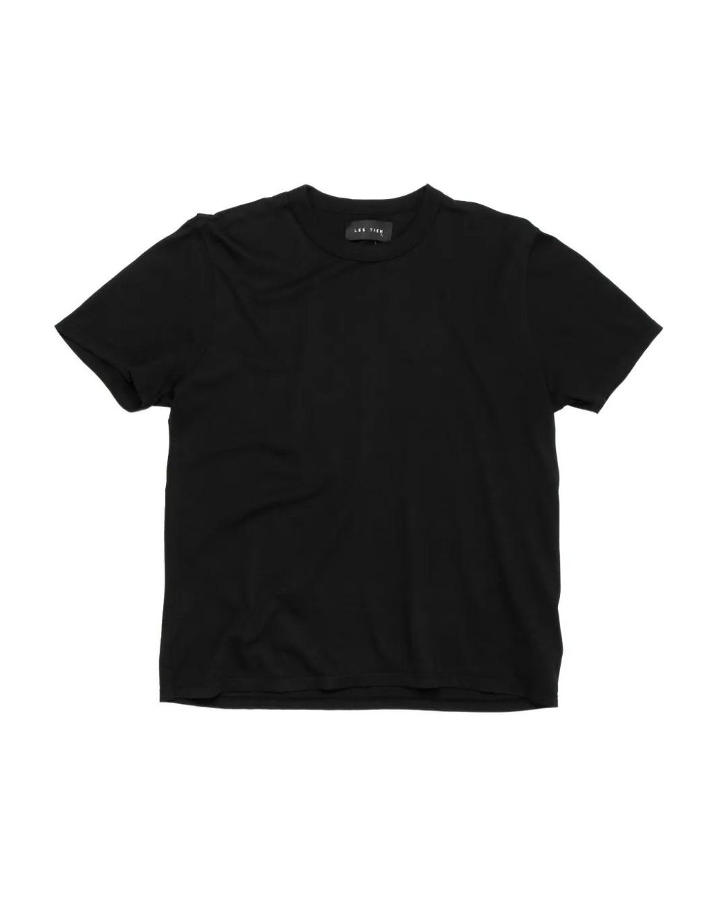 Les Tien Black Heavyweight Crew-Neck T-Shirt for men