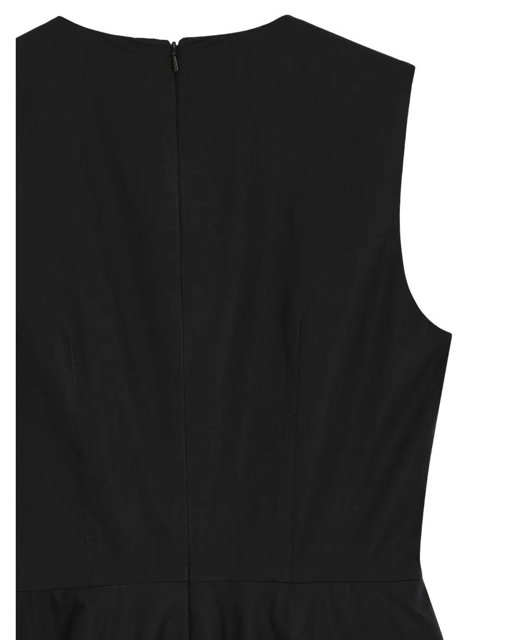 Moschino Asymmetric Midi Dress Black