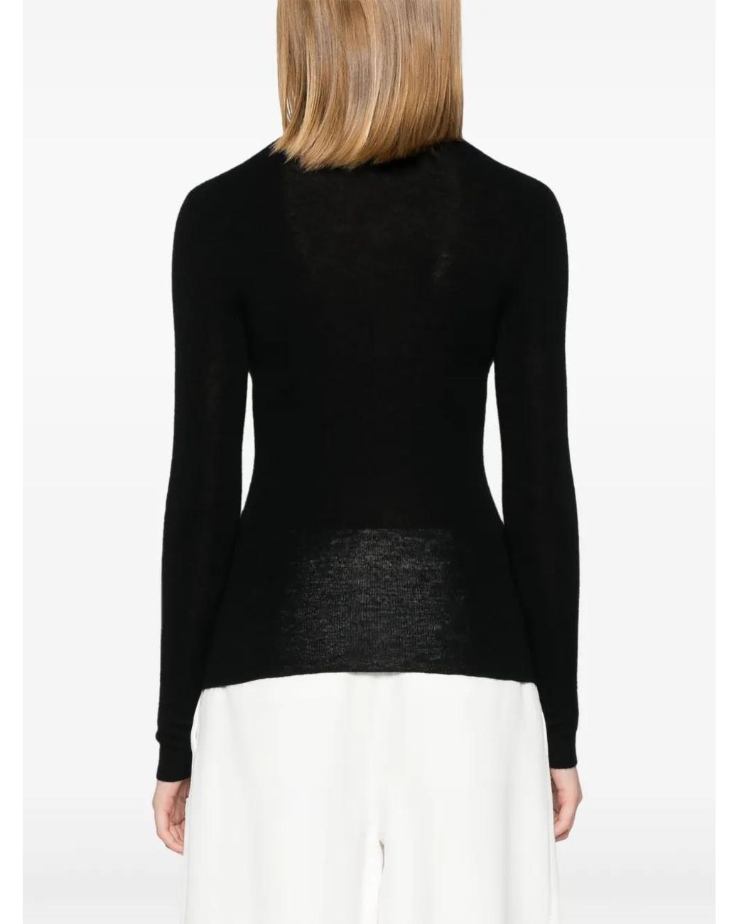Pull Sans Coutures À Col Roulé Bompard en coloris Black