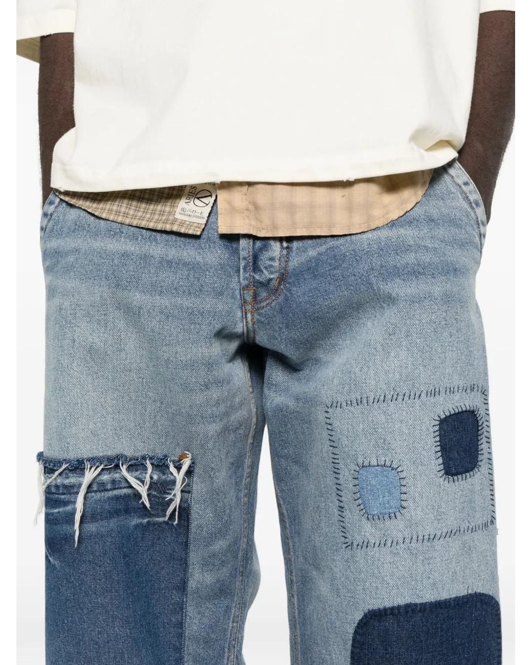 GALLERY DEPT. Jeans Met Patchwork in het Blue voor heren