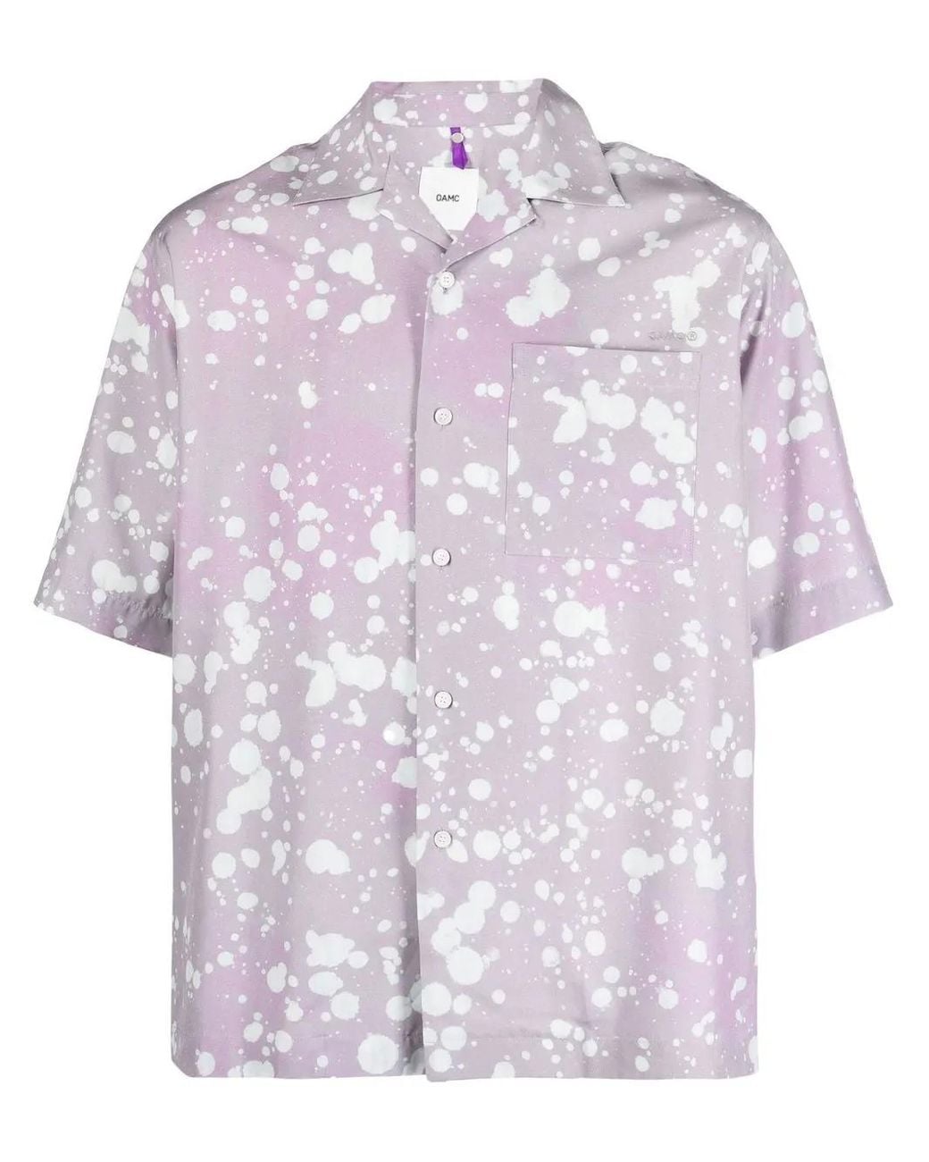 OAMC Purple Kurt Splatter Short-Sleeve Shirt for men