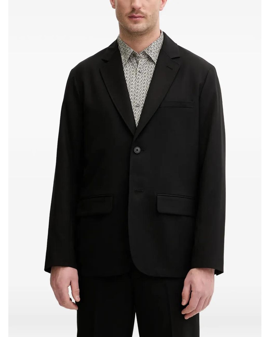 ARMANI EXCHANGE Black Buttoned Blazer for men