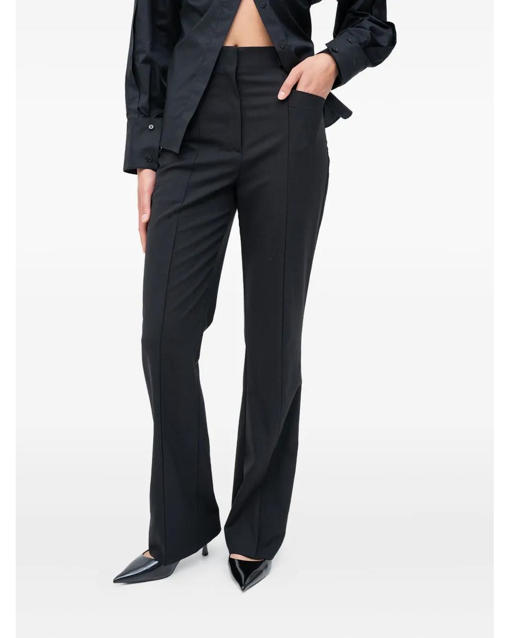 Boss Blue Seam-Detail Trousers