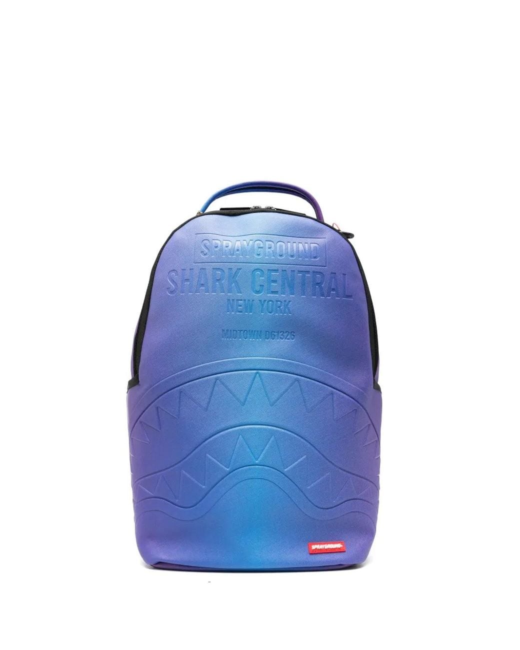 Sprayground Blue Shark Central Embossed Backpack