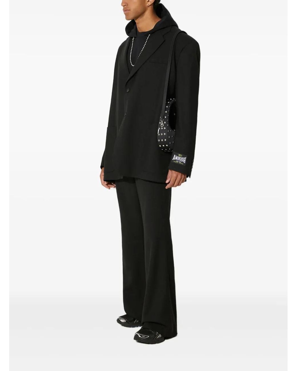 Ambush Black Single-Breasted Blazer for men