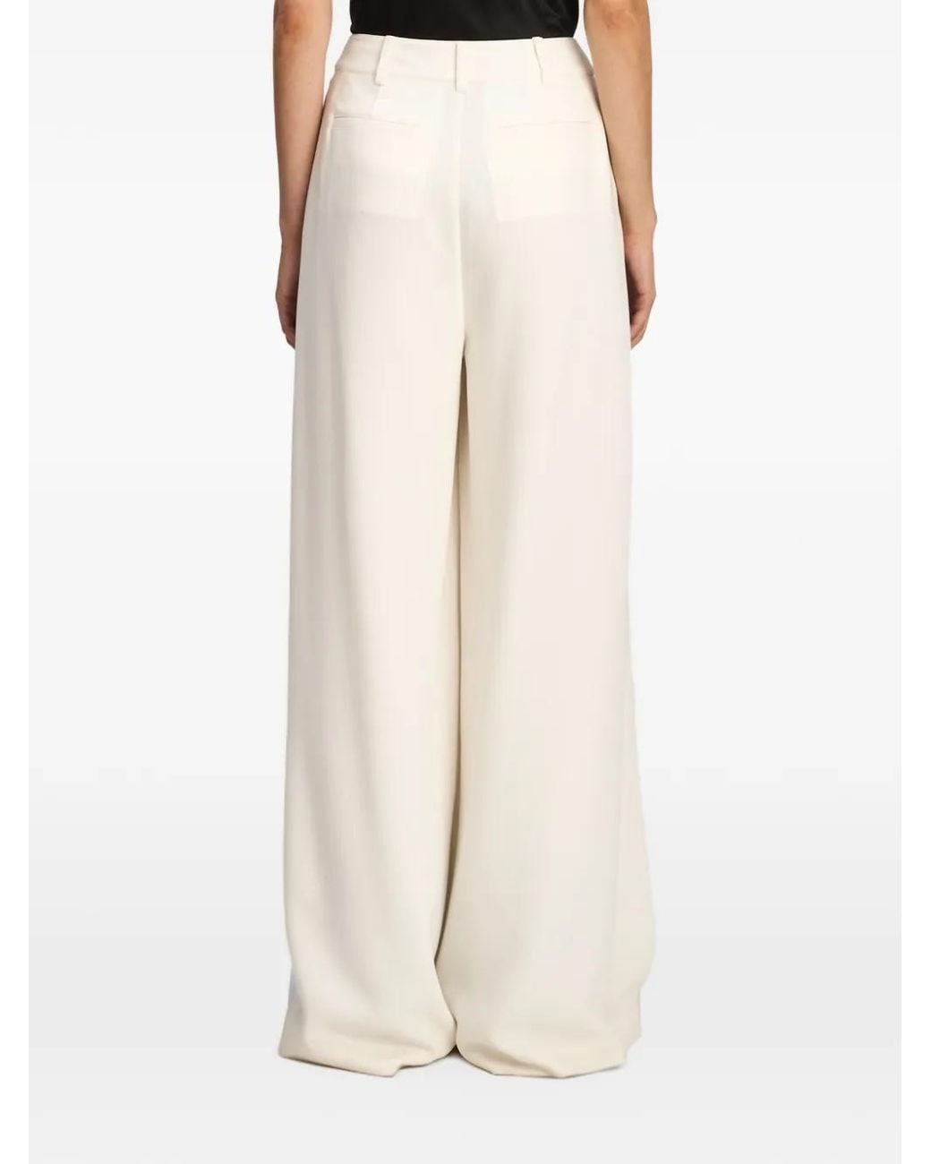 Cinq À Sept White Marne Pleated Tailored Trousers