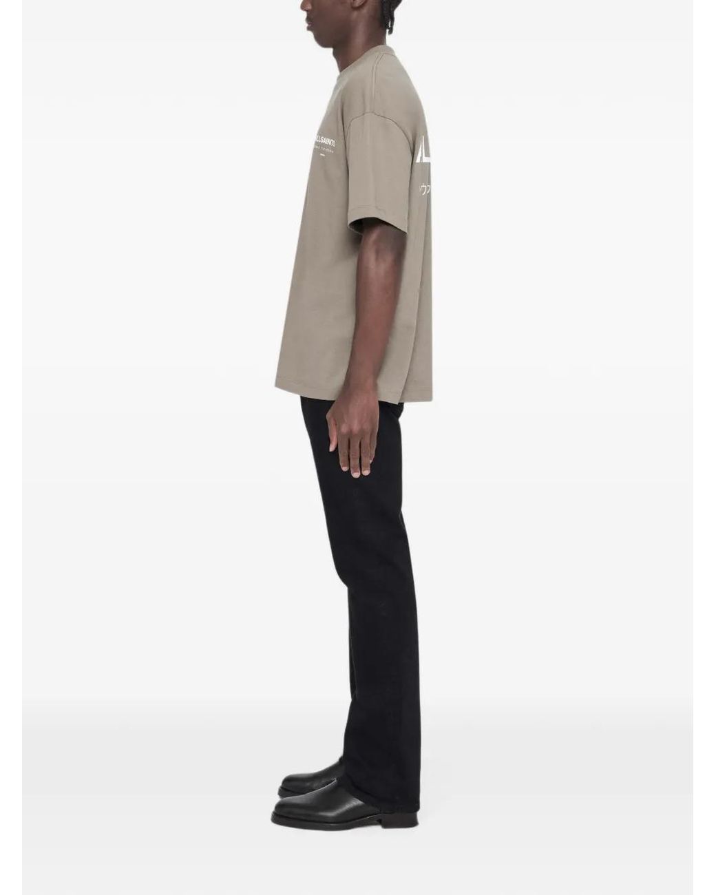 AllSaints Gray T-Shirt Underground À Manches Courtes for men