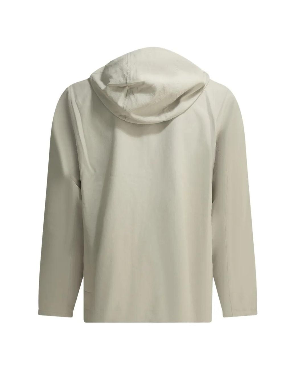 Goldwin White Zip-Up Drawstring Hood Jacket for men
