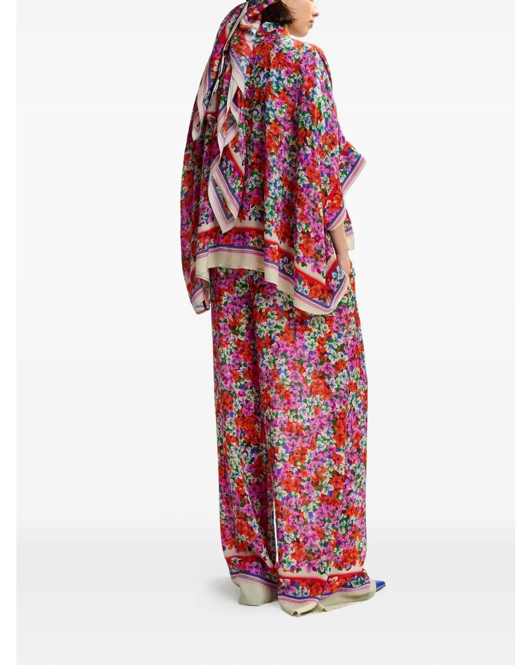 Pantaloni A Fiori di Essentiel Antwerp in Red