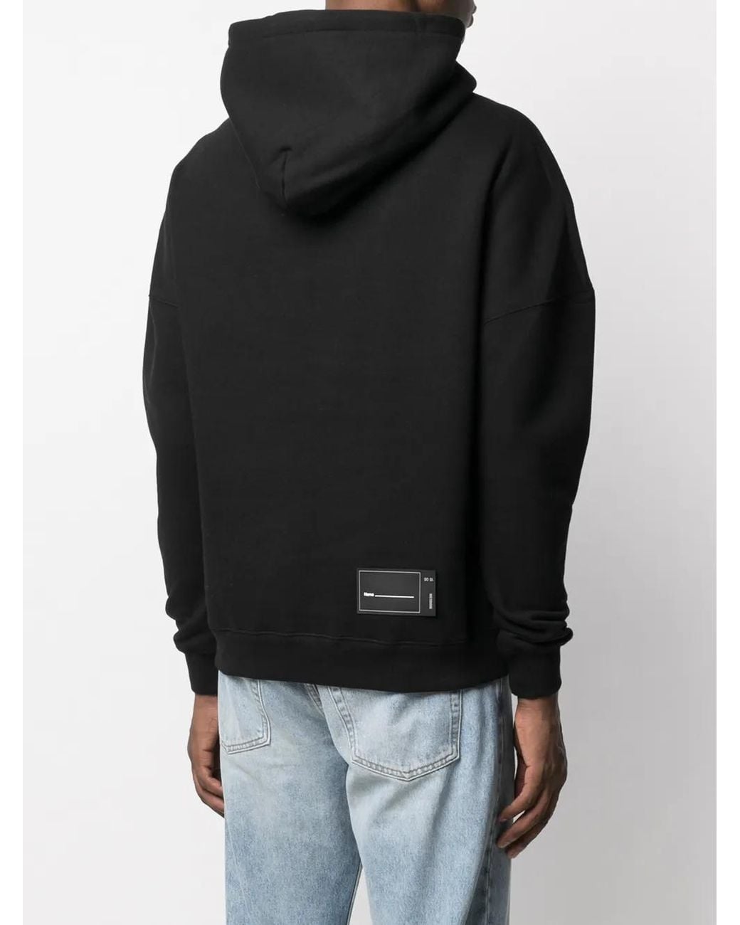 we11done Blue Dropped Shoulder Hoodie for men