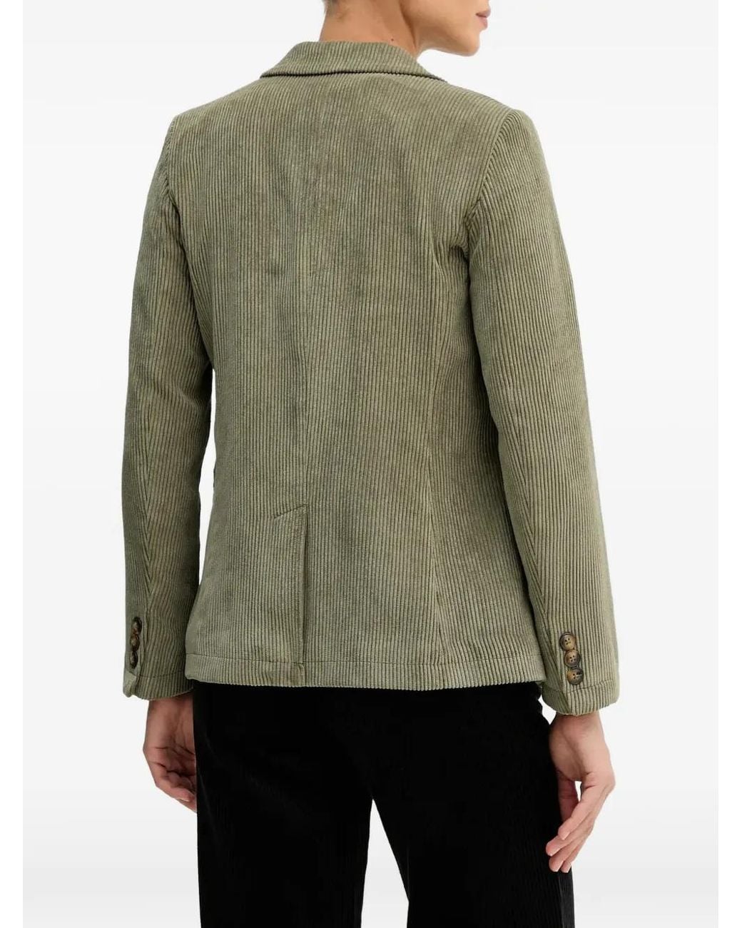 Benetton Green Corduroy Button Top