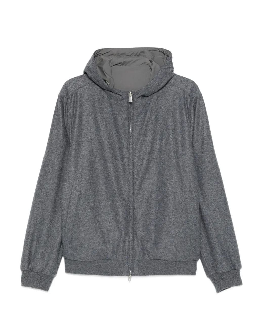 Fedeli Gray Start Zip-Up Hoodie for men