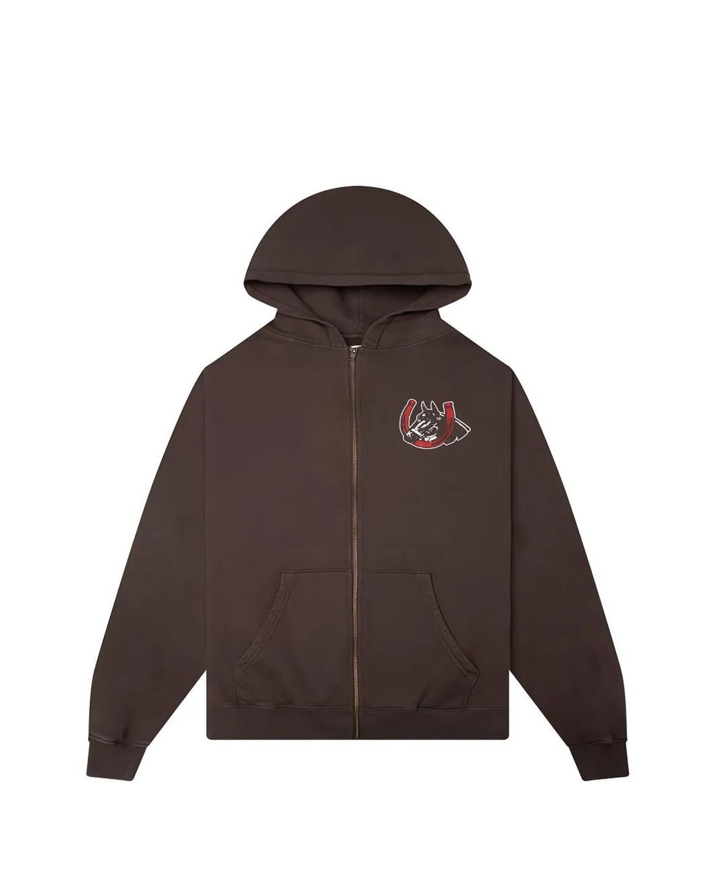 One Of These Days Brown Valley Riders Zip-Up Hoodie for men