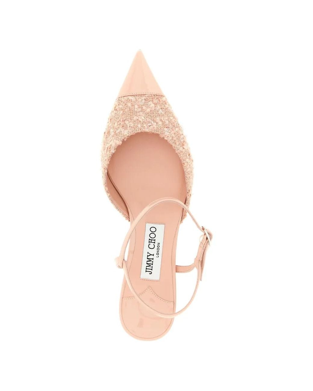 Jimmy Choo Pink Tweed Patent-Leather Pumps