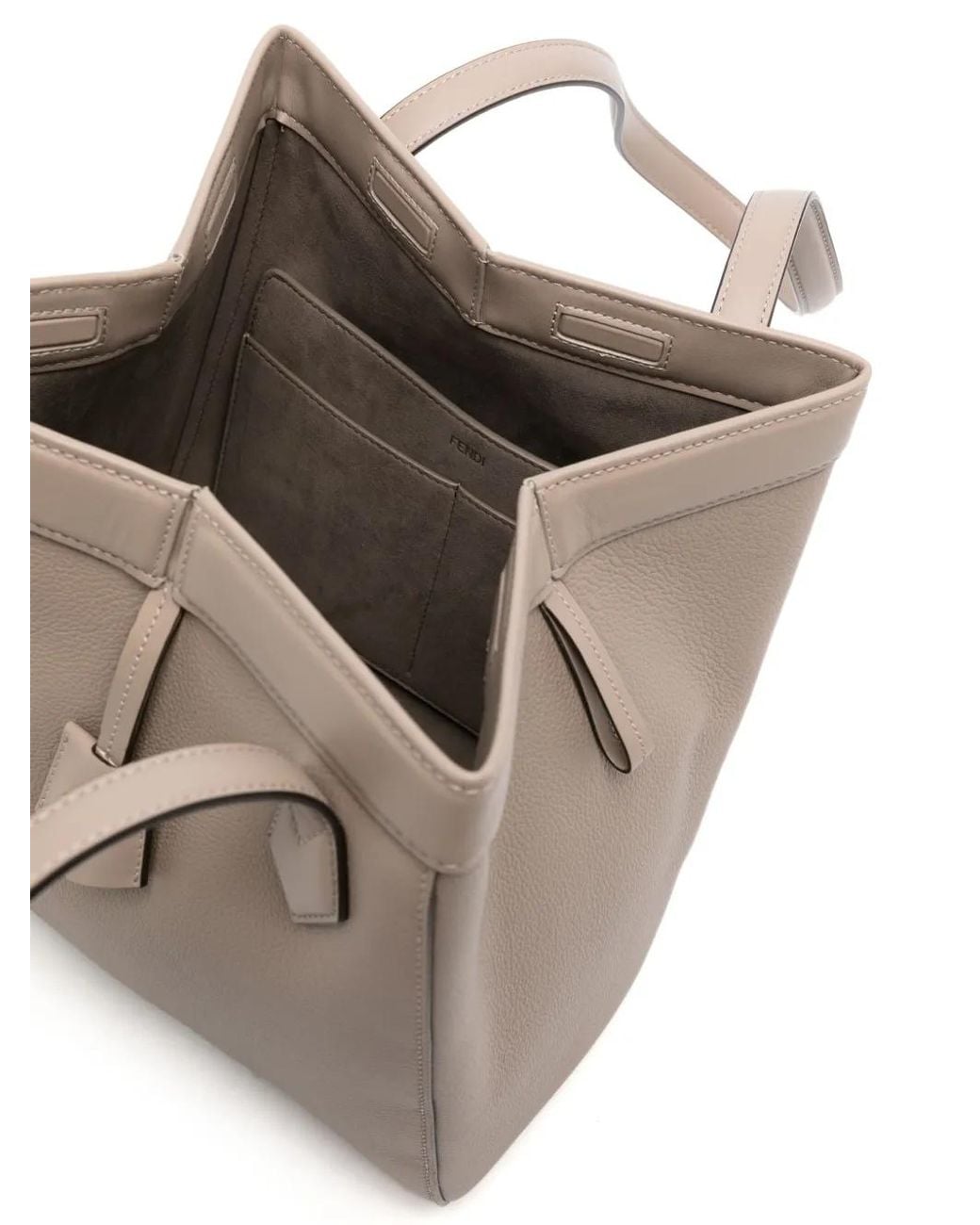 Fendi Natural Medium Origami Leather Shoulder Bag