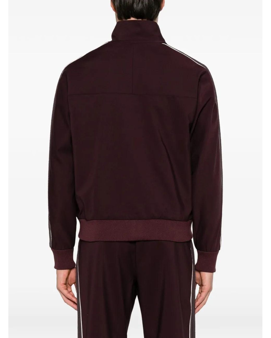 Low Brand Red Side-Stripe Zip-Up Jacket for men