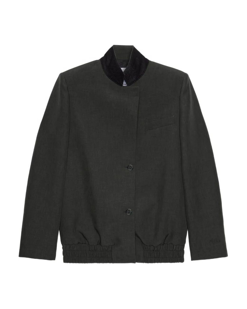 MSGM Black Long-Sleeve Jacket