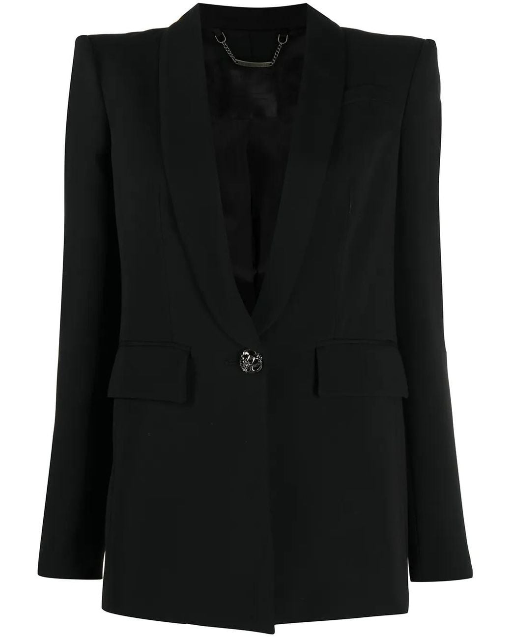 Philipp Plein Black One-Button Blazer