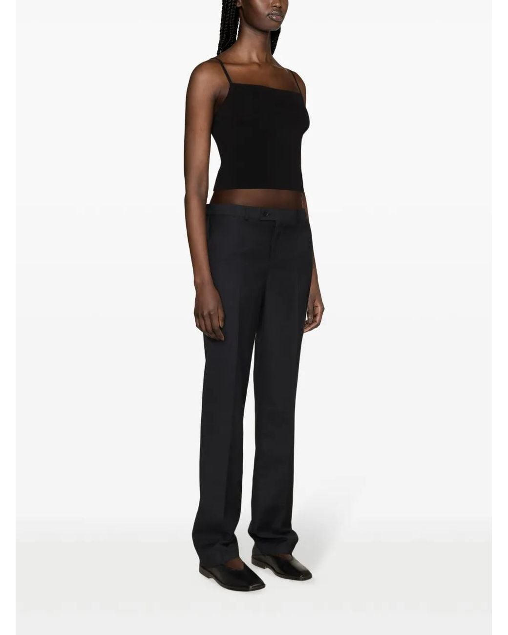 Matteau Black Square-Neck Tank Top