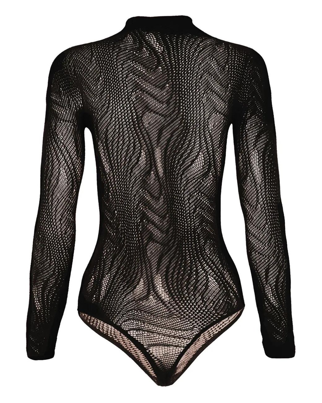 Wolford Black Snake Lace Bodysuit