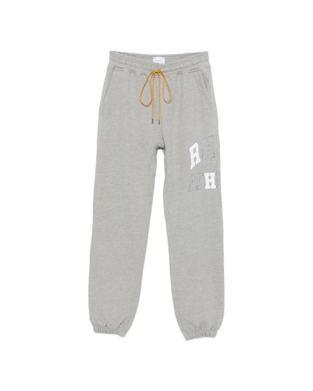 Rhude Gray Drawstring Track Pants for men