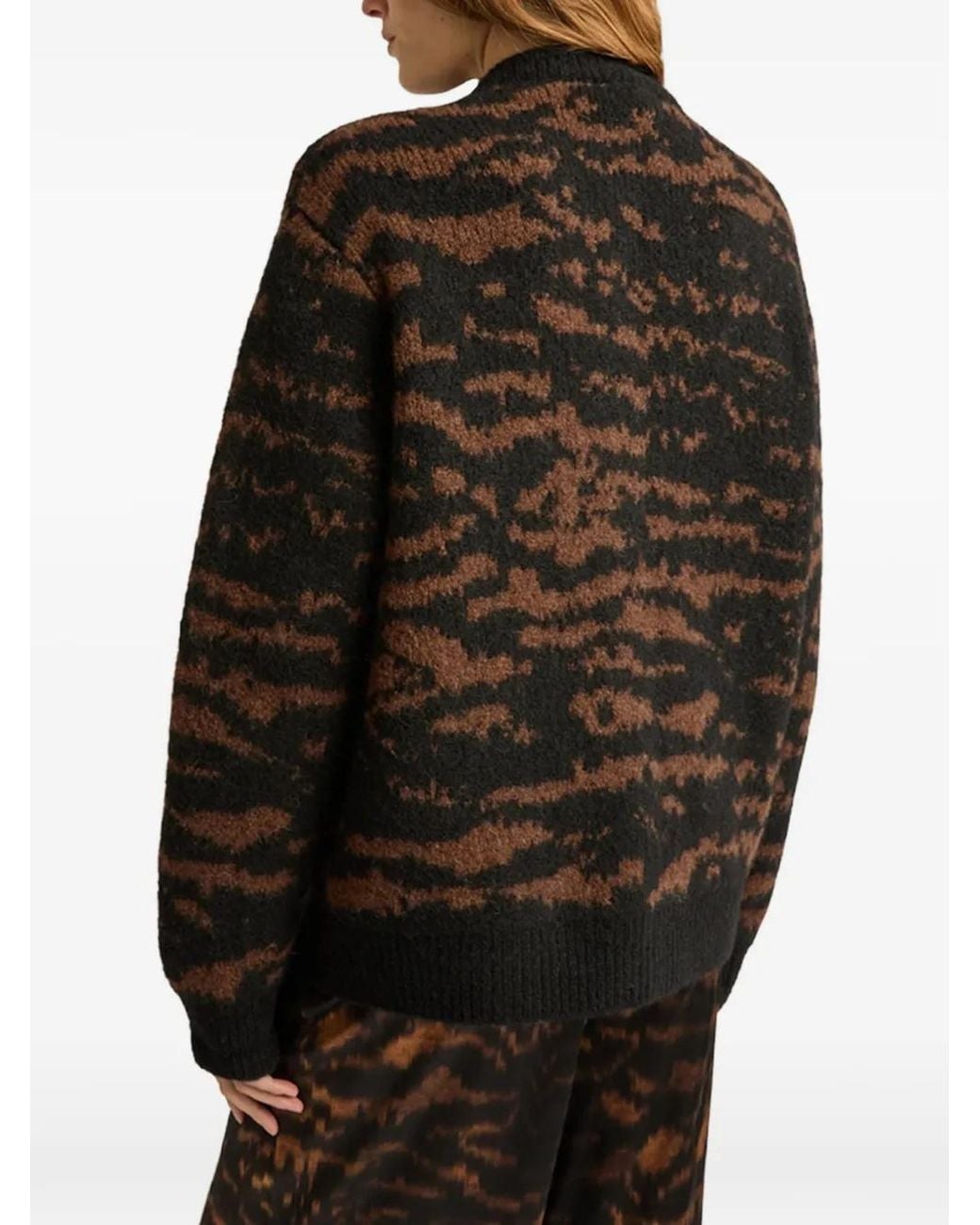 Momoní Black Tinna Jacquard-Knit Cardigan