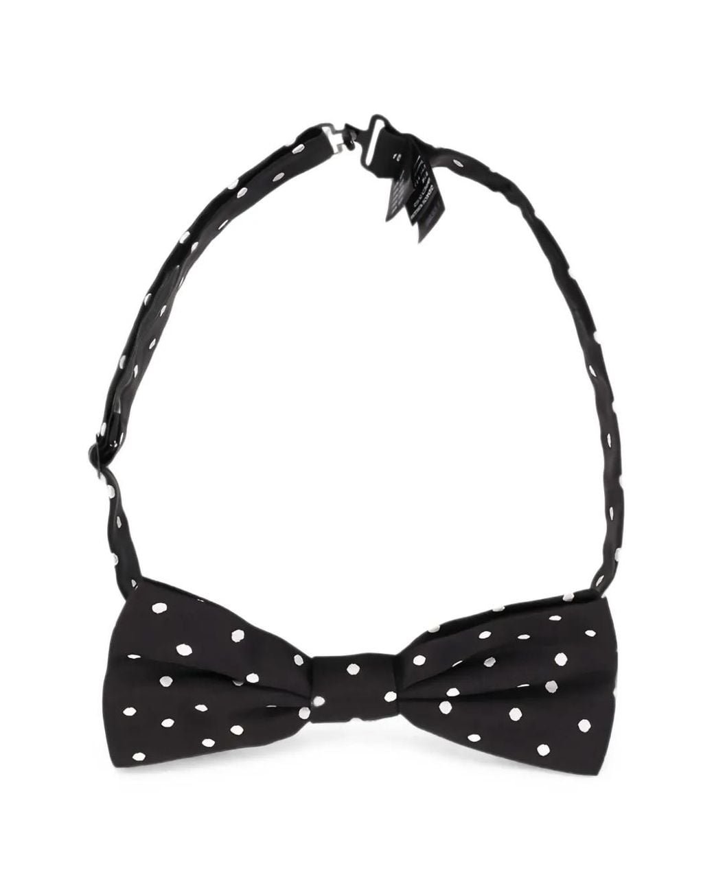 Dolce & Gabbana Black Polka-Dot Silk Bow Tie for men