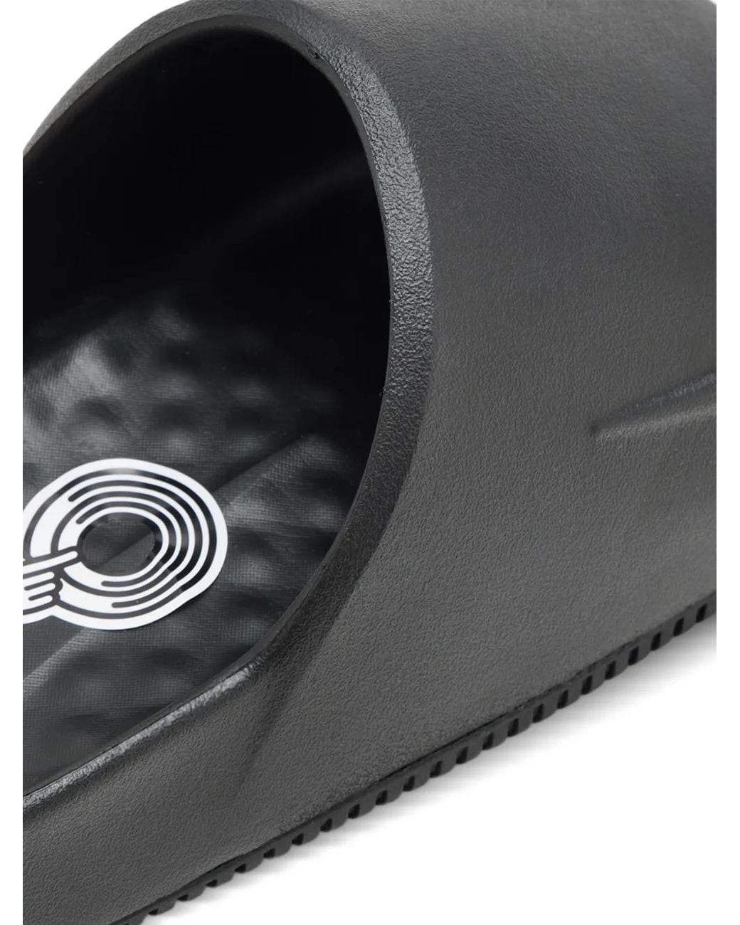 Nike Black Calm 2.0 Embossed-Logo Slides for men