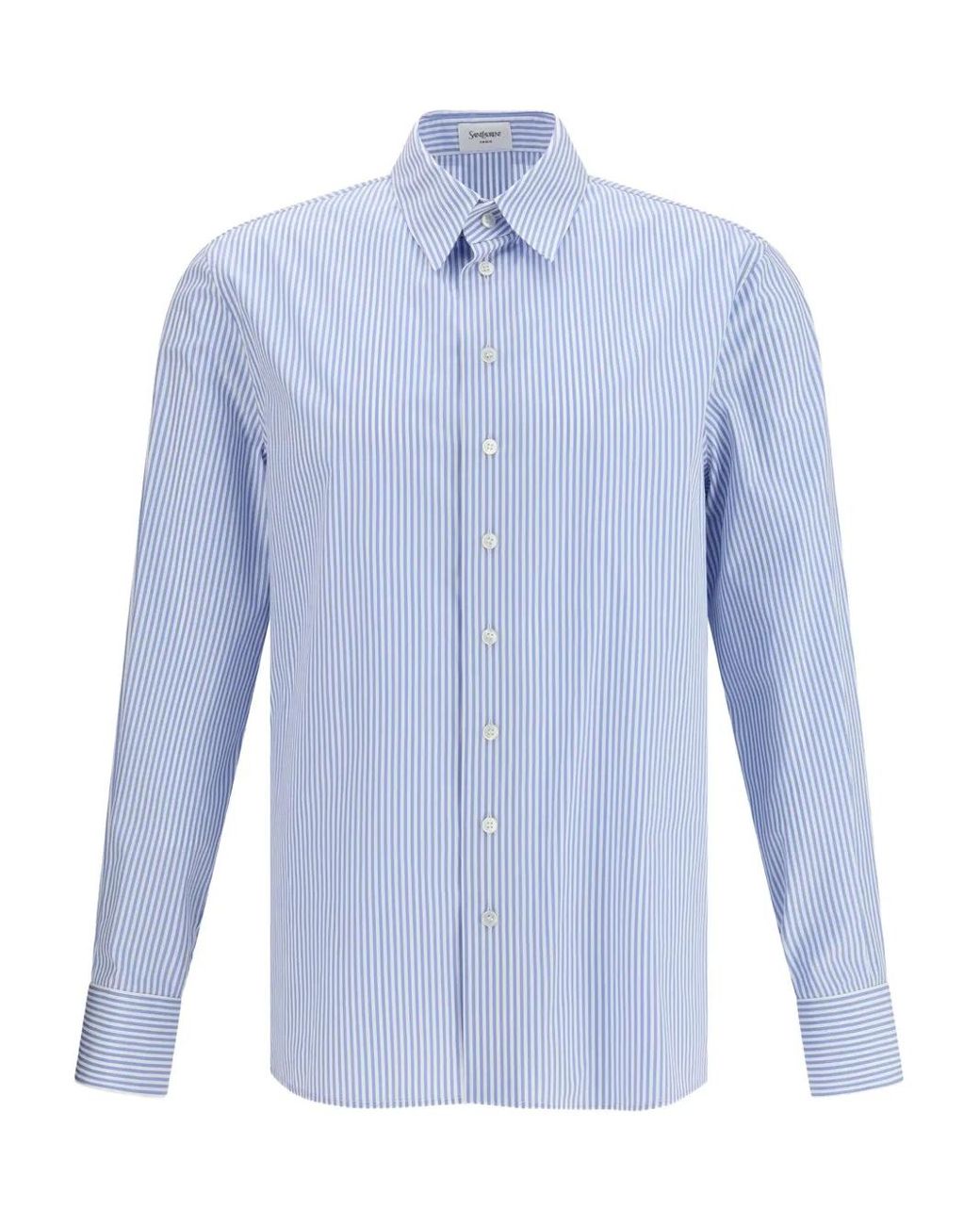 Saint Laurent Blue Striped Shirt for men