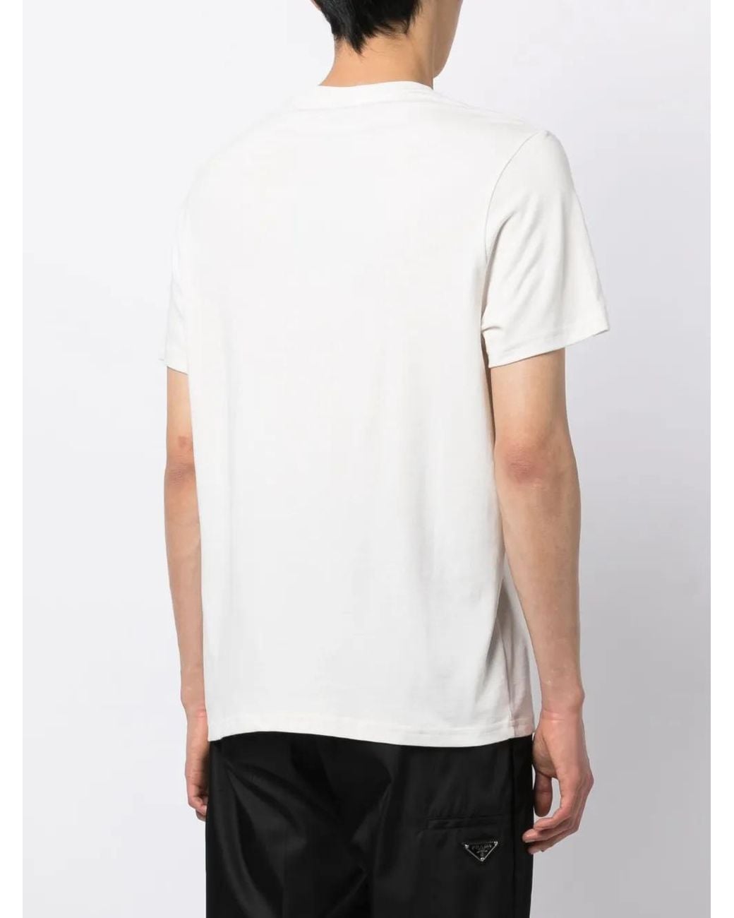 Moose Knuckles White Augustine Logo-Print T-Shirt for men