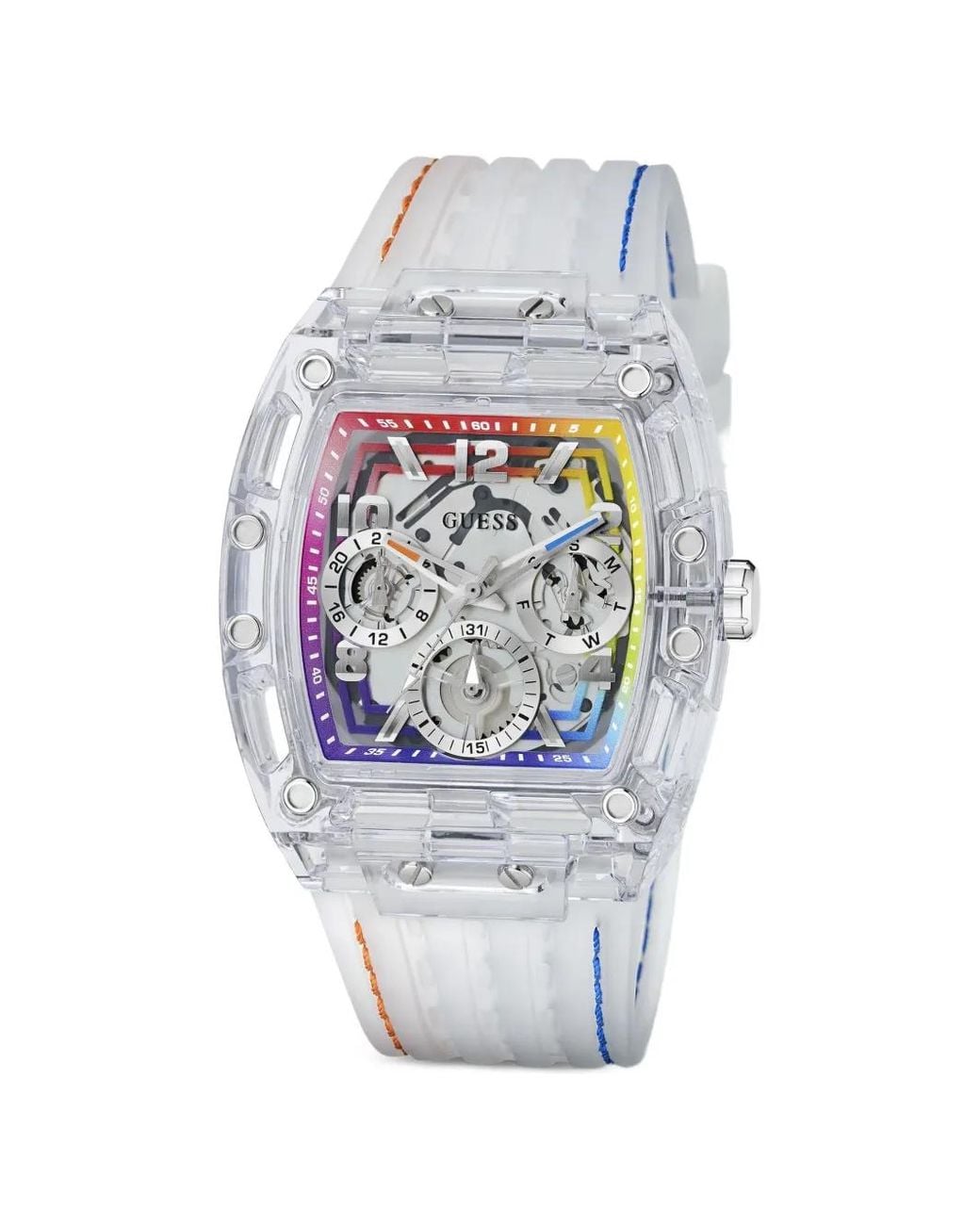 Guess White Pride Limited Edition Clear Analog Watch for men