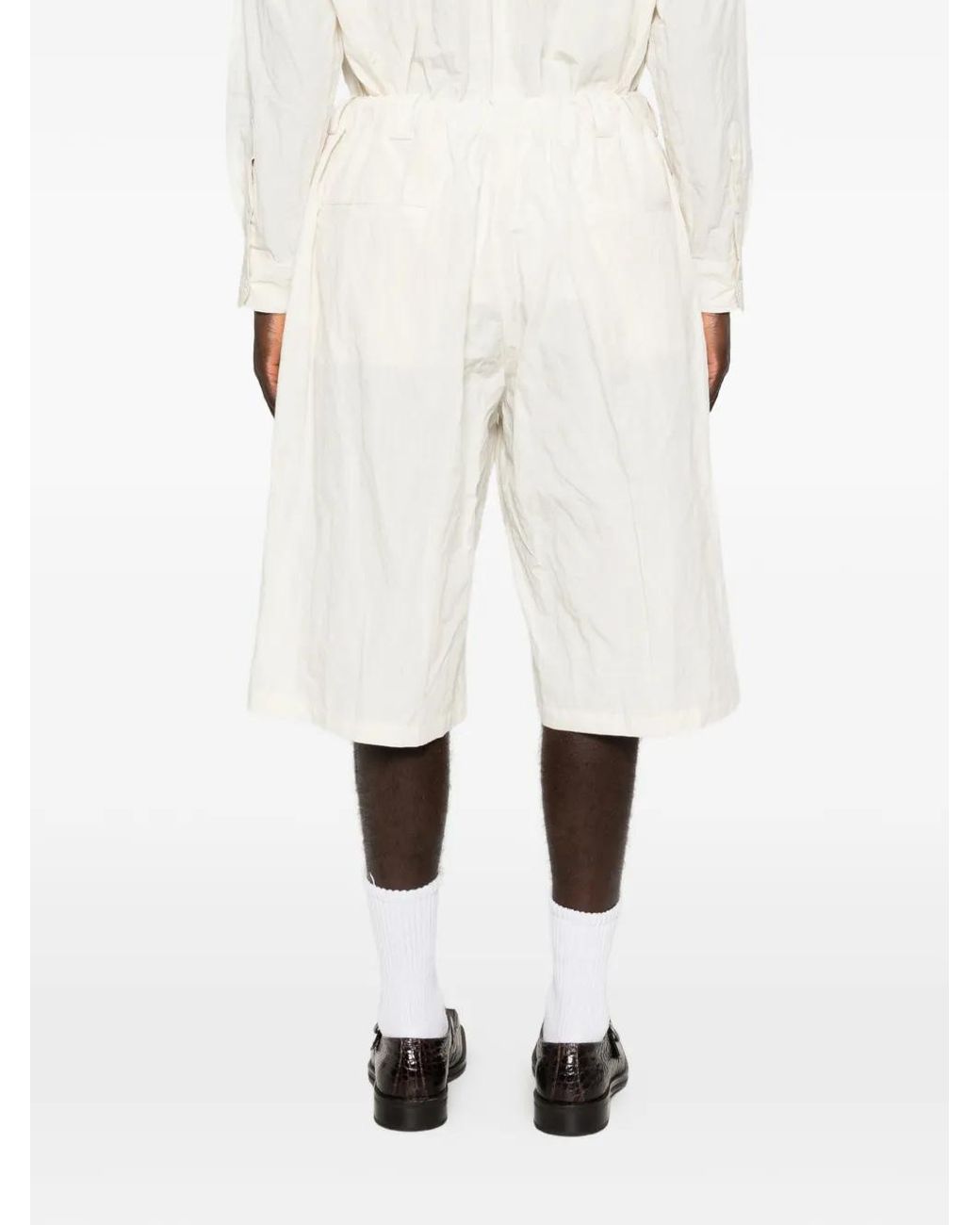 Willy Chavarria White Toluca Elasticated Shorts for men