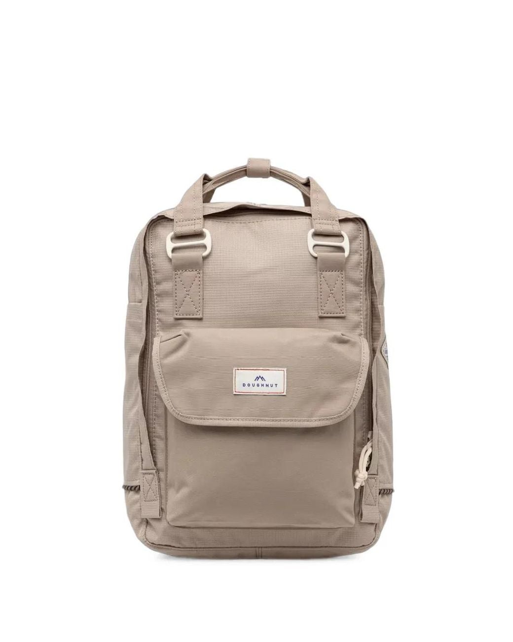 Doughnut Natural Macaroon Minorstones Logo-Patch Backpack