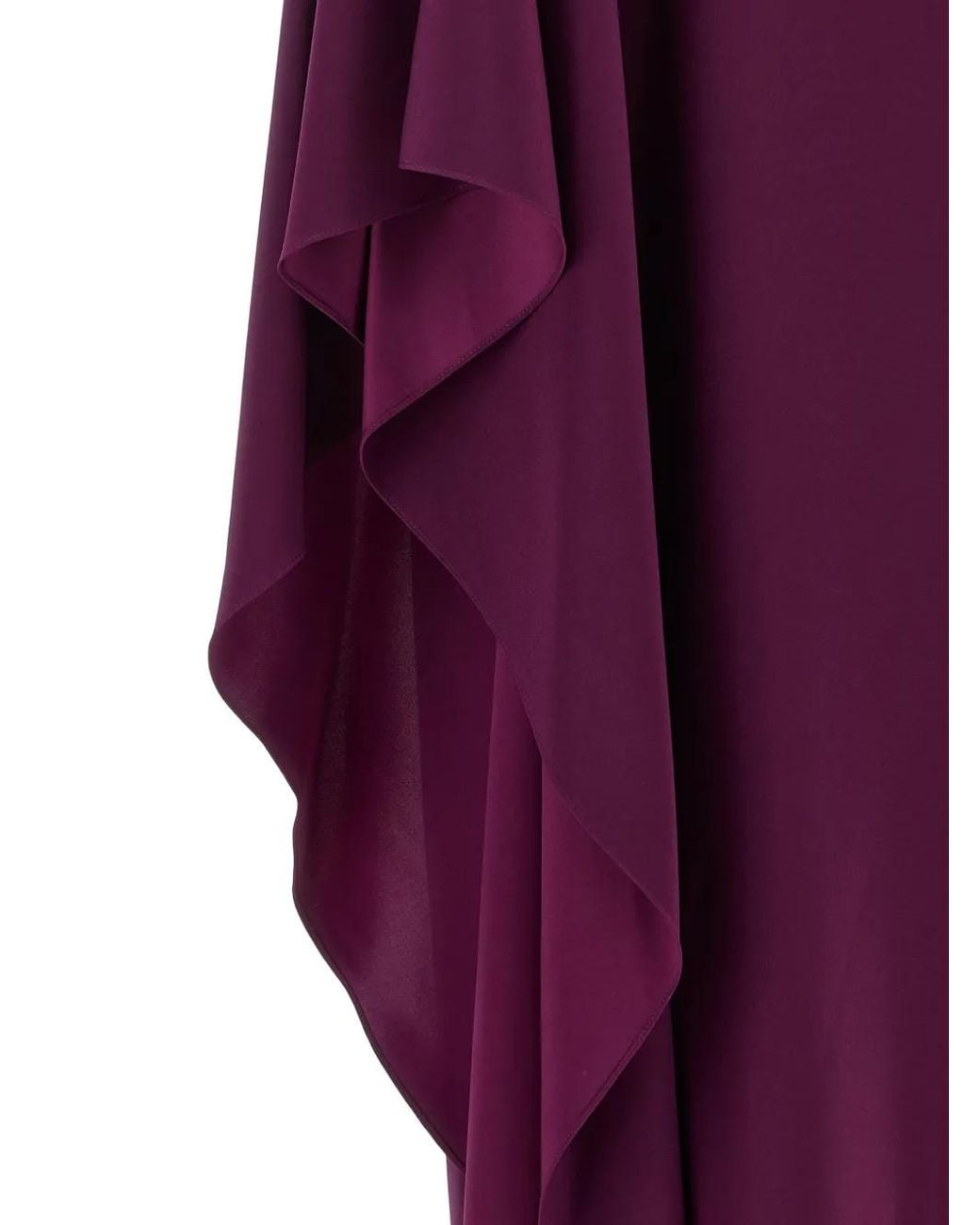 Gianluca Capannolo Purple Annouk Asymmetrical Silk Maxi Dress
