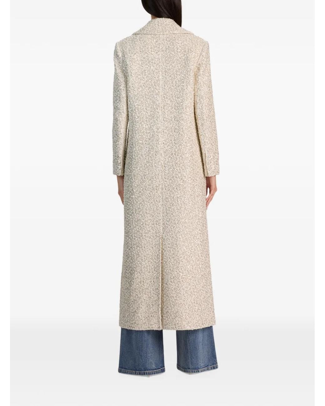 Alice + Olivia White Nicholas Double-Breasted Coat