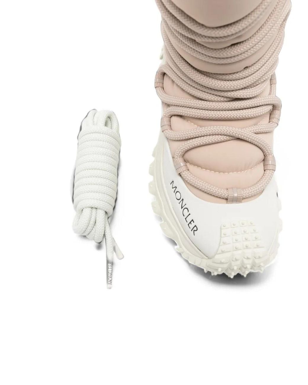Moncler White Trailgrip Après High Quilted Lace-Up Boots