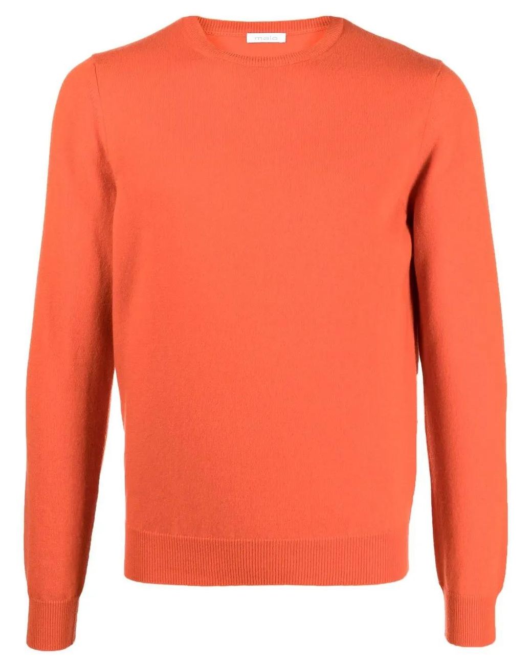 Malo Orange Round-Neck Knit Jumper for men