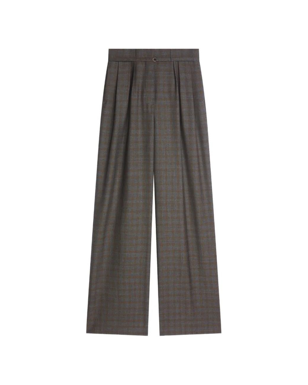 Dries Van Noten Gray Belted Wool Pants