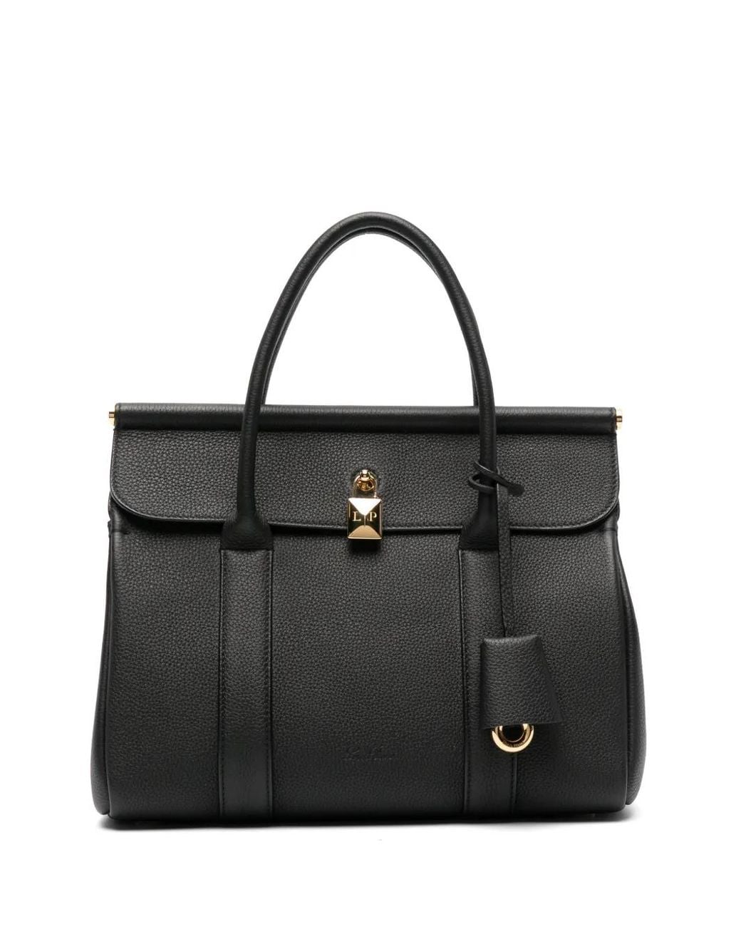 Loro Piana Black Loom Bag L25