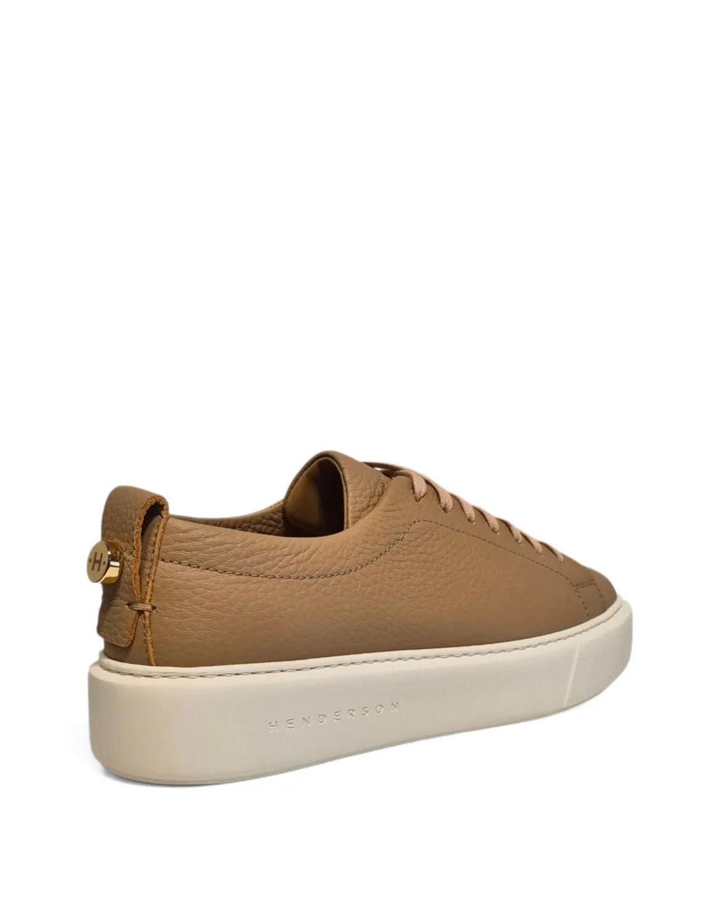 Henderson Brown Leather Platform Sneakers