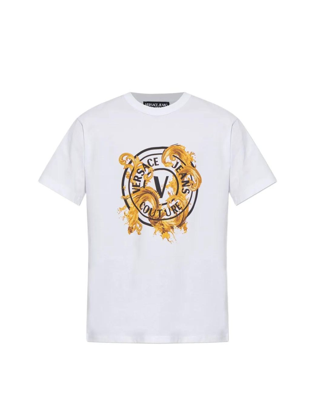 Versace Jeans Couture White T-Shirt À Imprimé Graphique for men