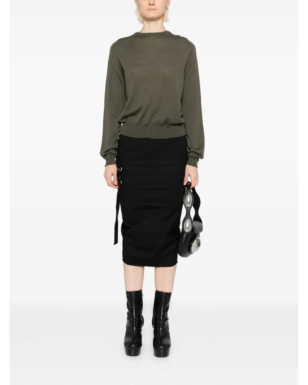 Rick Owens Green Biker Level Top