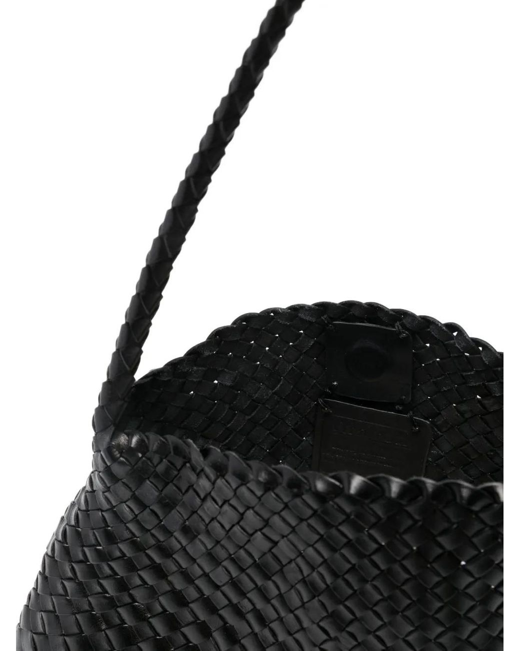 Sac Porté Épaule En Cuir Tressé Santa Maria Dragon Diffusion en coloris Black