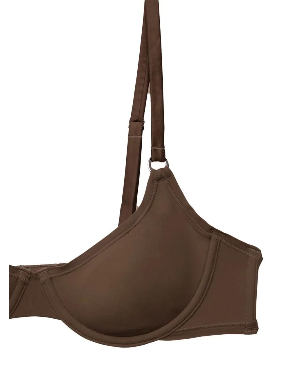Fleur du Mal Brown Le Stretch Micro Demi Bra